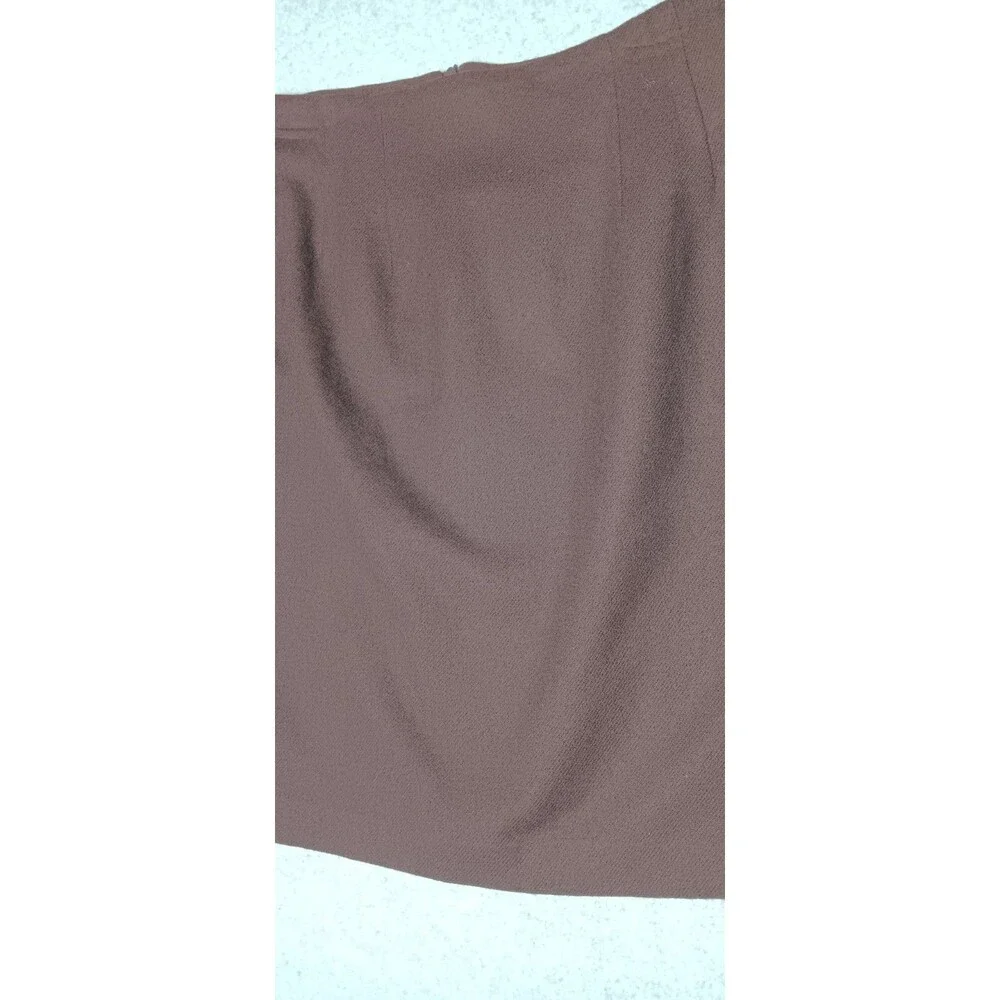 VTG JG Hook 100% Wool Pencil Skirt 8P Chocolate Brown Old Money Preppy Academia